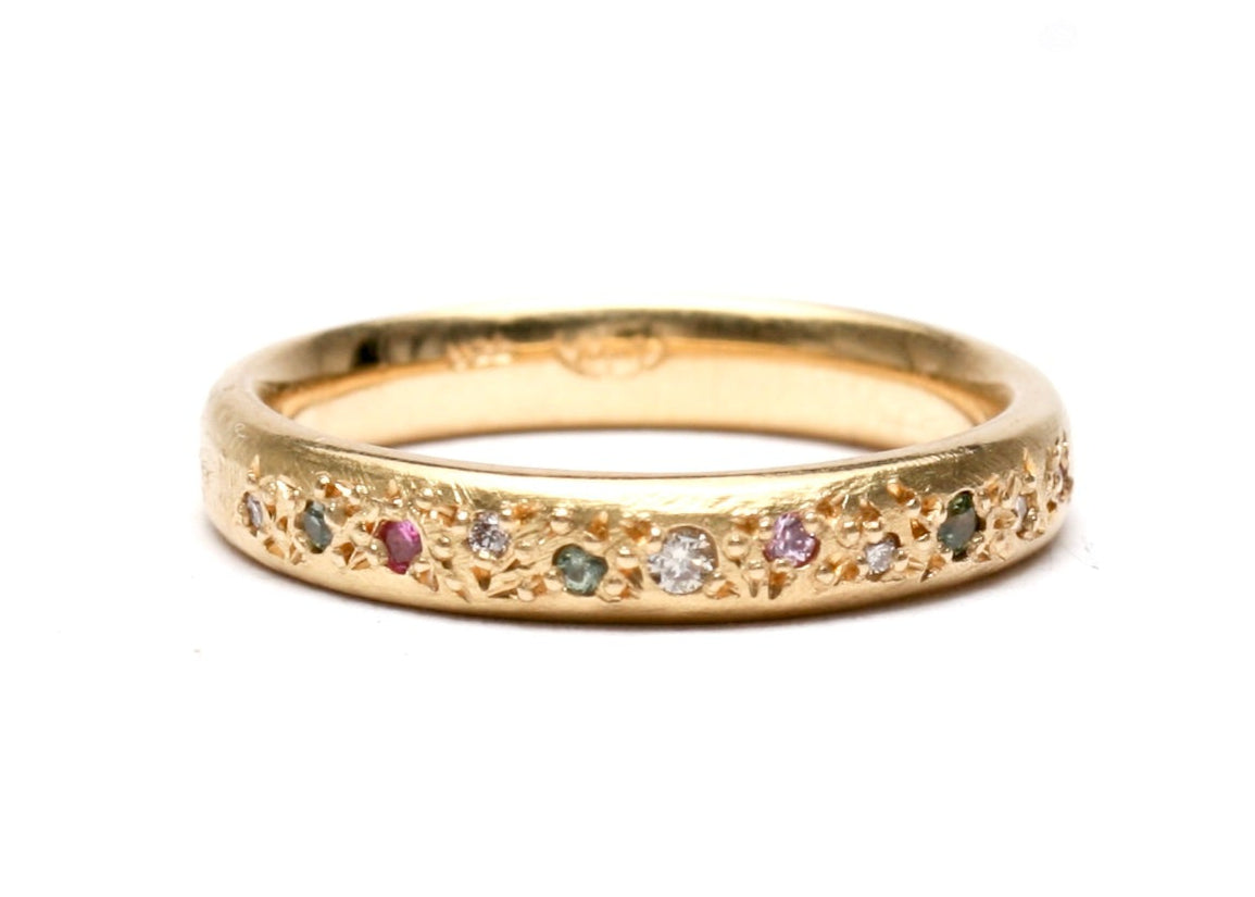 Karla Way_Field of Dreams Ring_18 carat yellow gold with sapphires and diamonds
