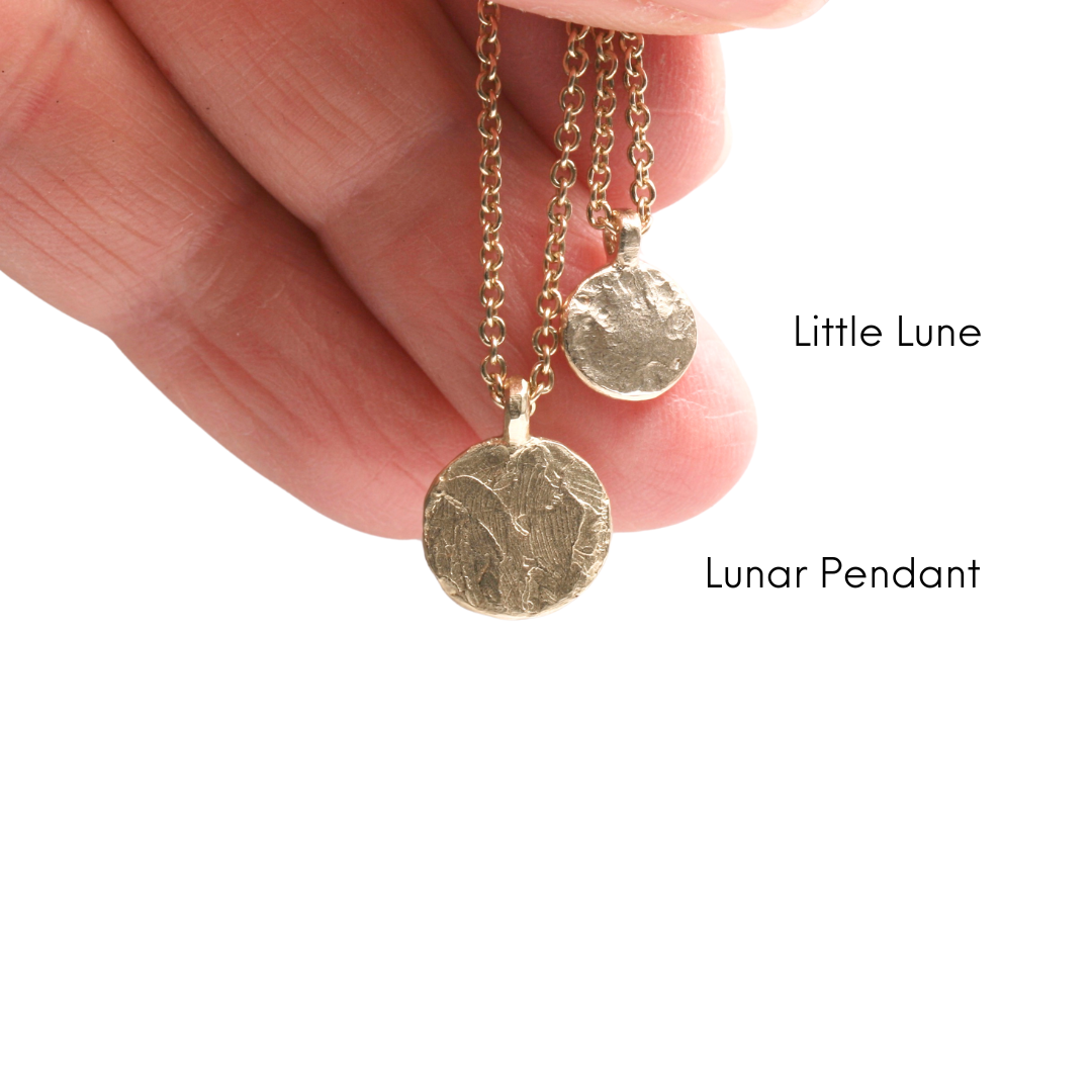 Lunar Pendant - Gold - Sapphire