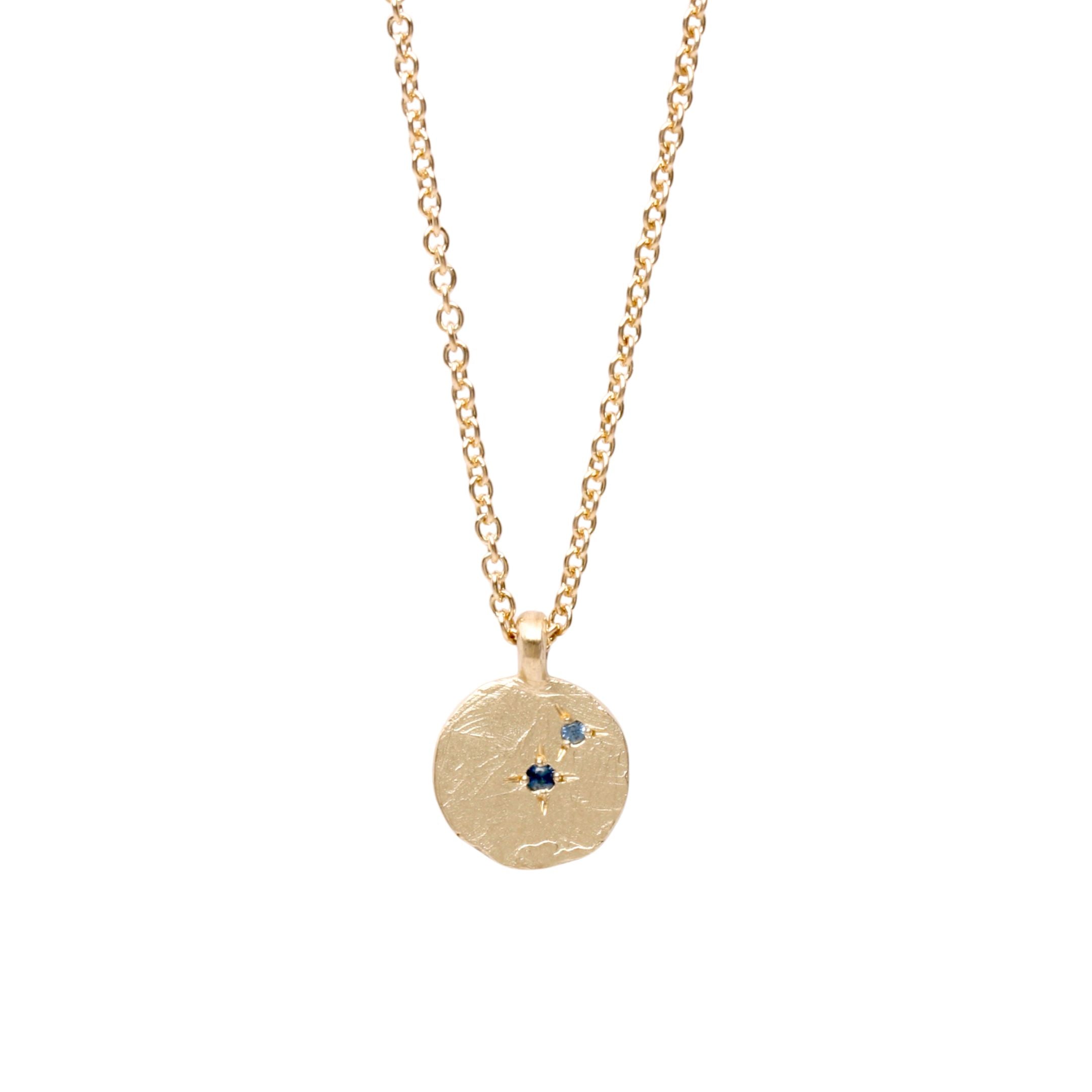 Lunar Pendant - Gold - Sapphire