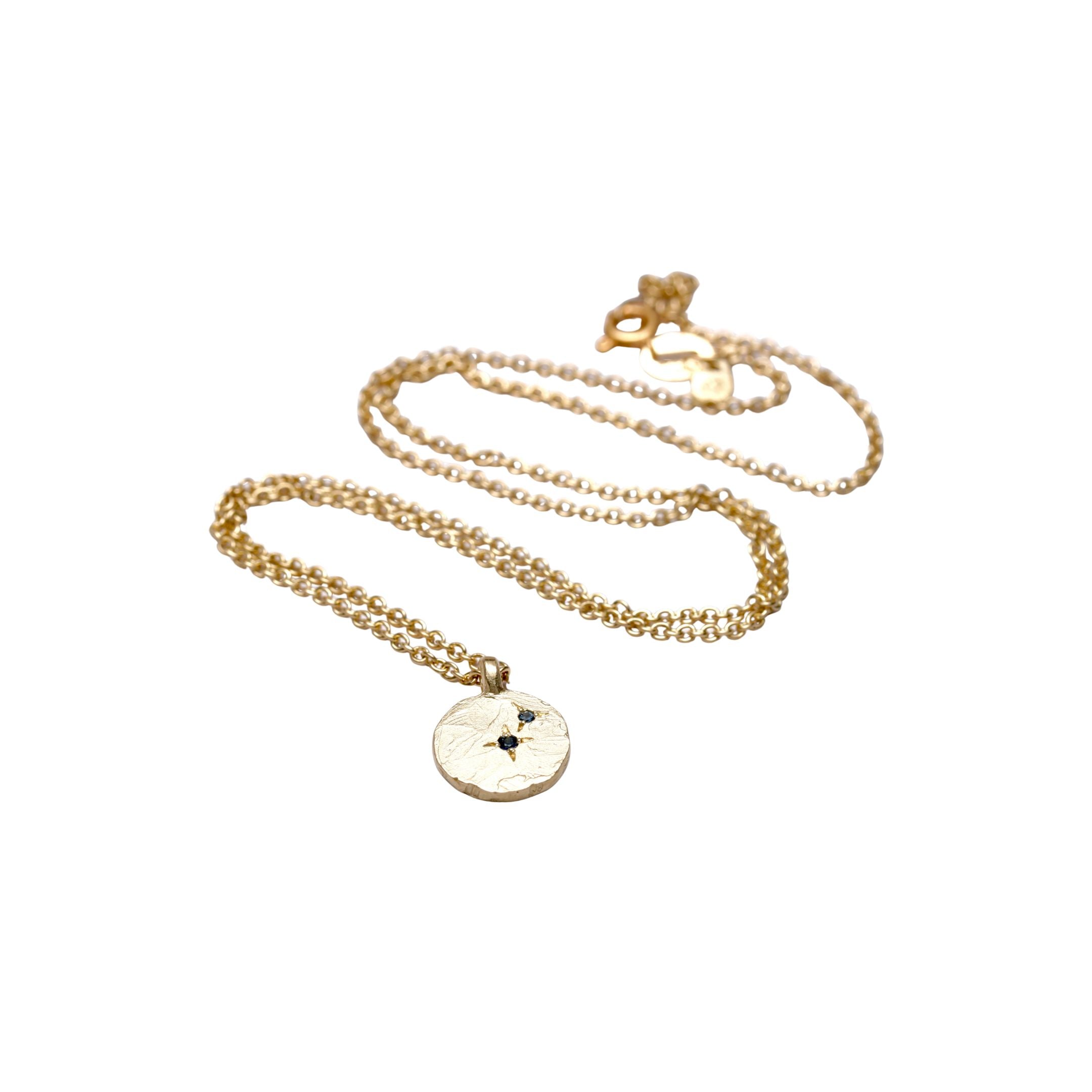Lunar Pendant - Gold - Sapphire