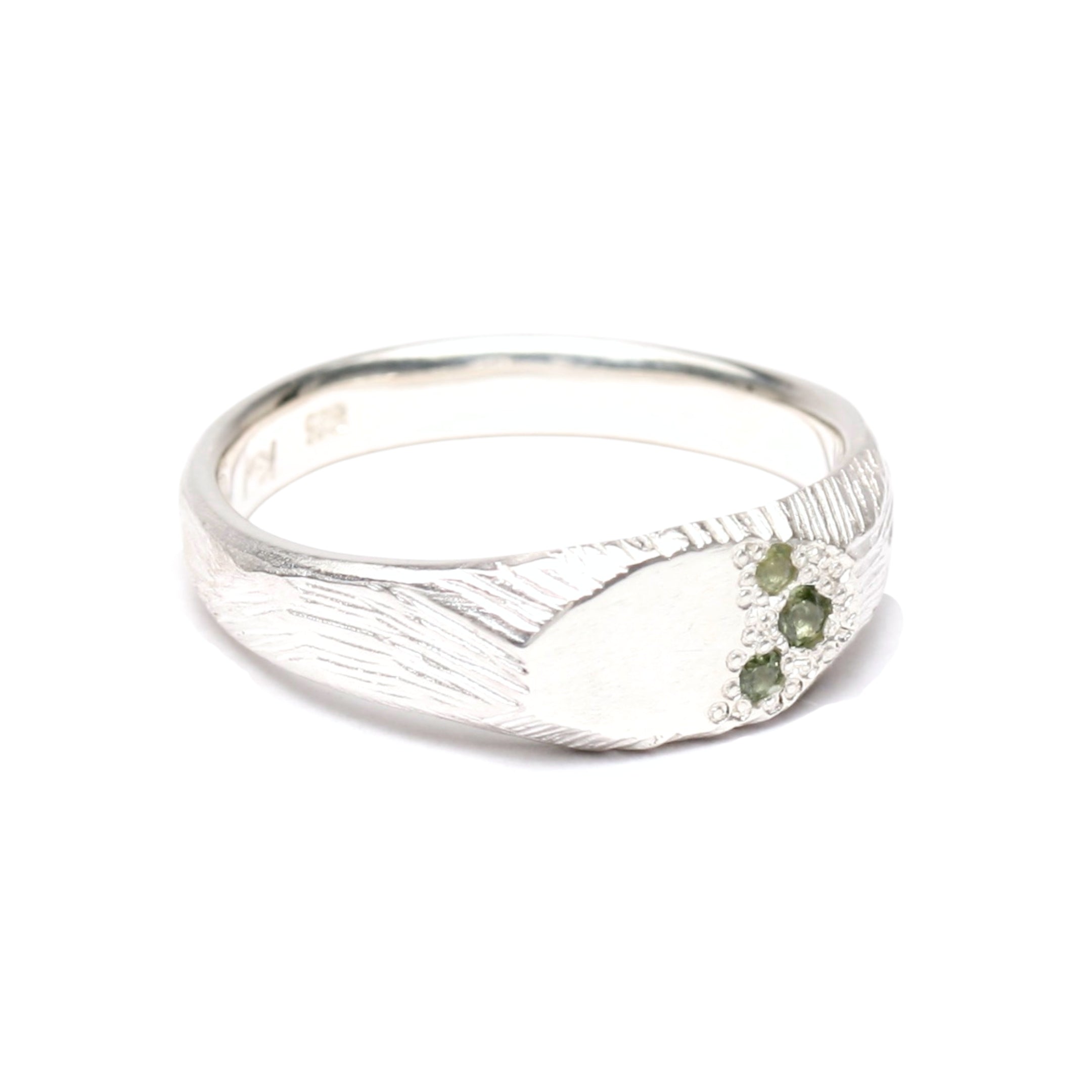 Bushland Signet - Silver - Green